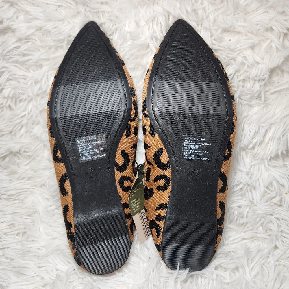New Serra Leopard Print Pointed Toe Flats